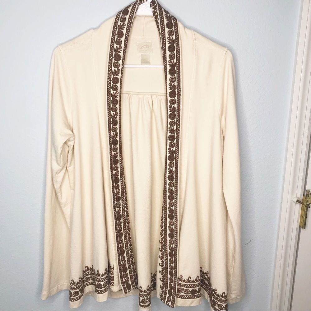 Lucky Brand Whitney Embroidered Cardigan Sweater